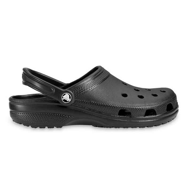 sabot noir crocs beach