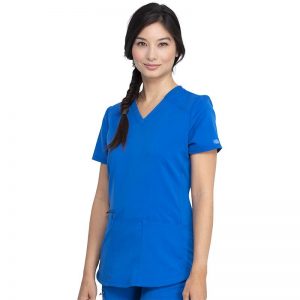 Vêtements médicaux bleu - Tunique médicale femme col v bleu roi de Dickies