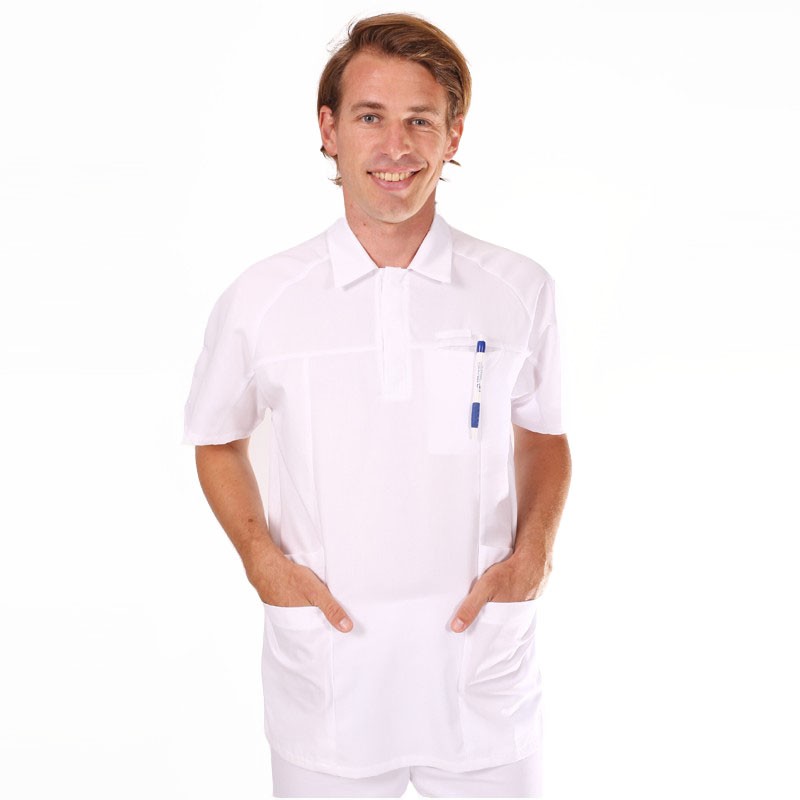 Tunique médicale homme blanche par Lafont