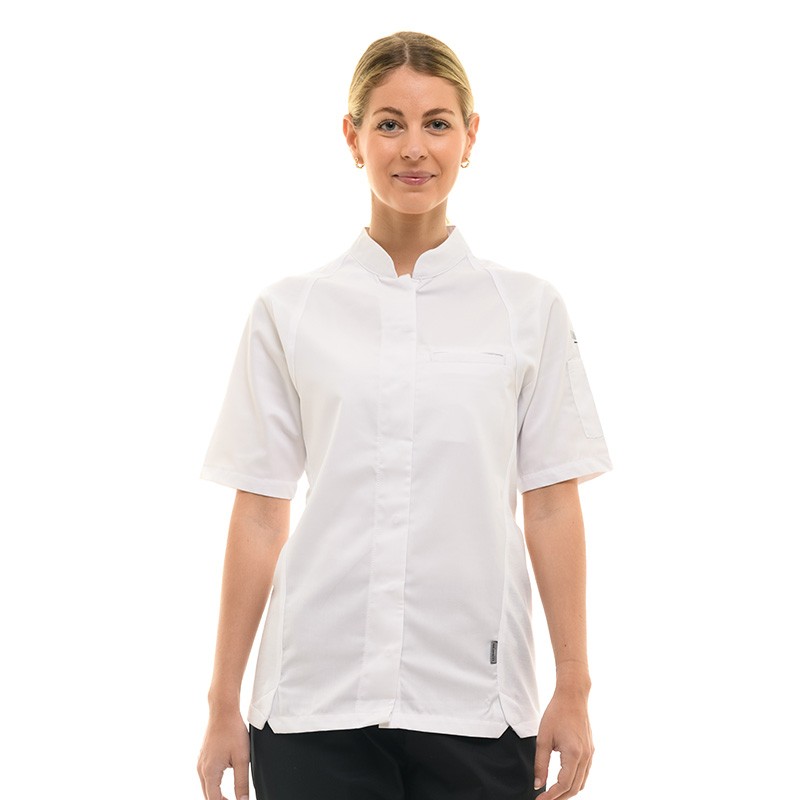 modèle de veste de cuisine femme à manches courtes modèlle Pepper Lafont cuisine
