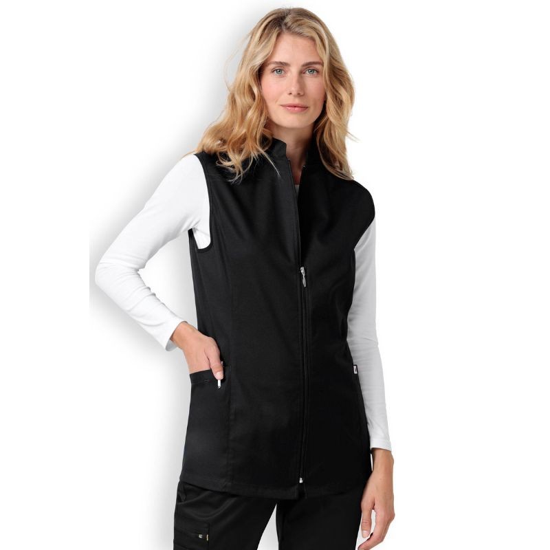 Gilet médical femme sans manches noir Clinic Dress