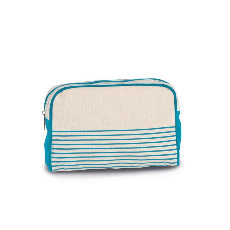 Trousse de toilette coton turquoise Kimood